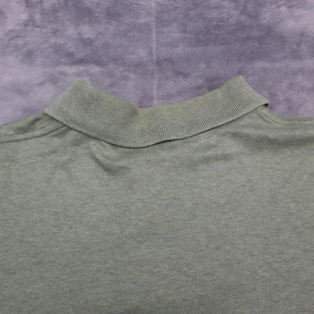 Polo Ralph Lauren Shirt Mens Large Green Red Casual Rugby Pony Logo Heather
